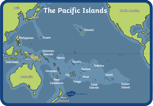 Map of the Pacific Islands